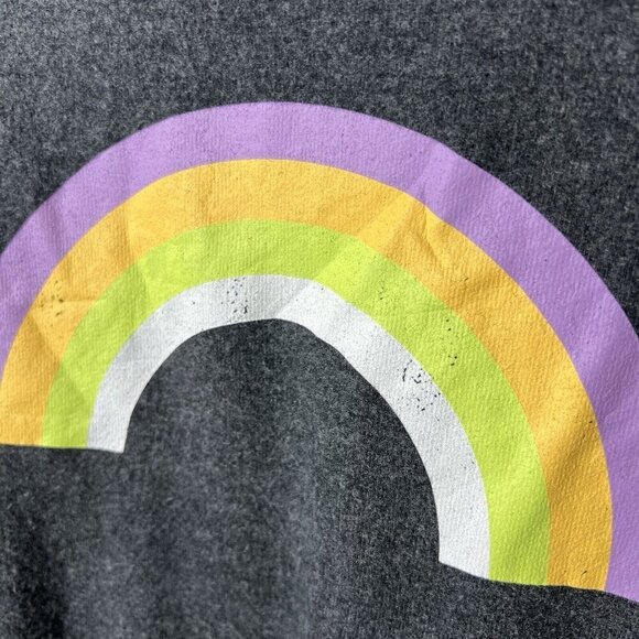 Wildfox Sweatshirt‎ Women’s Large Over The Rain Black Rainbow Long Sleeves NWT - Picture 5 of 9